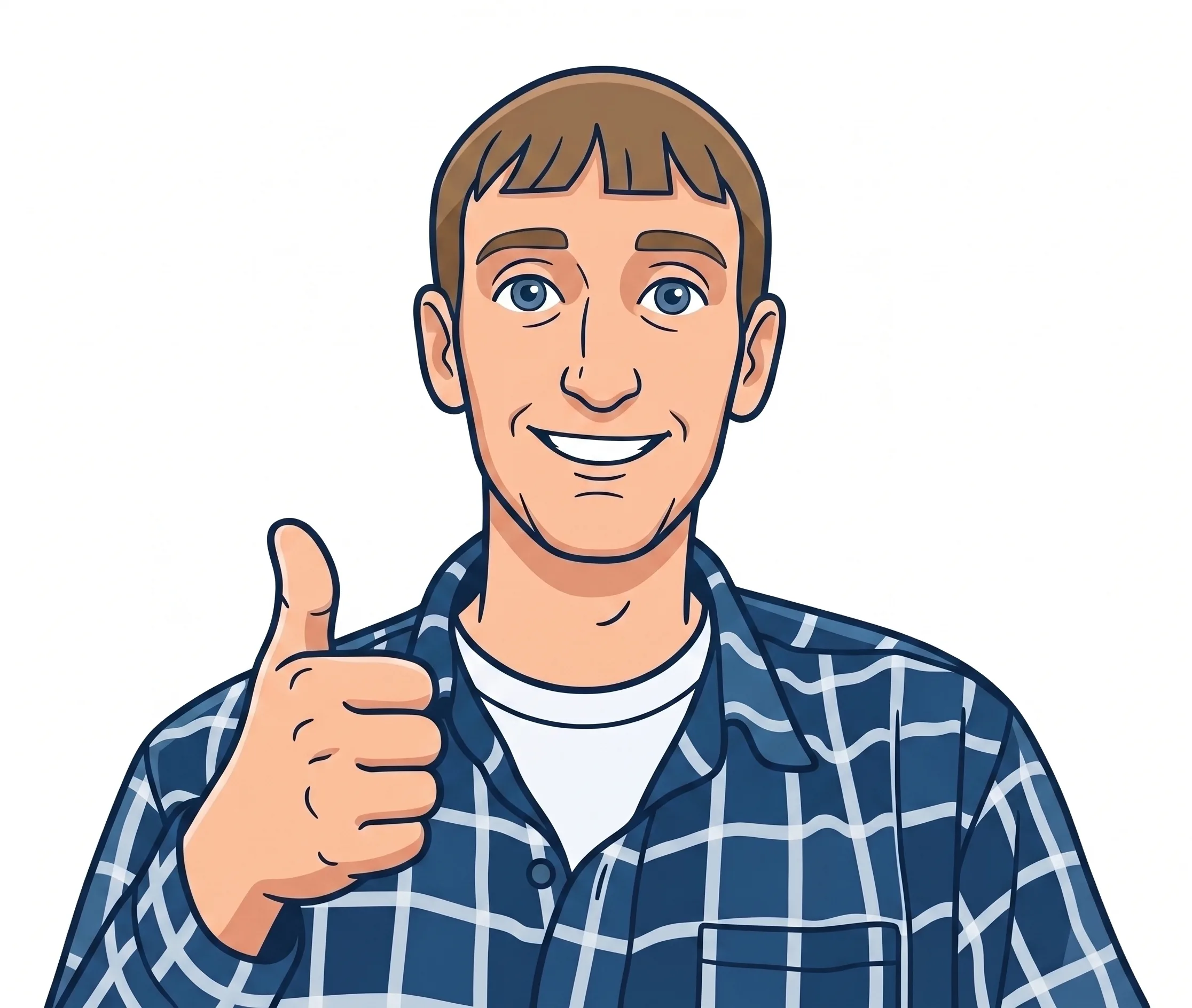 Andy smiling and giving a thumbs up